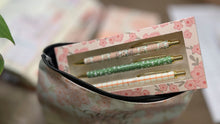 Load image into Gallery viewer, Be Still Christian Pen Set | Peach Floral Fine Tip Bible Study Pens