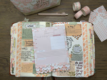 Load image into Gallery viewer, Peach Floral Bible Study Tip-In Notepad