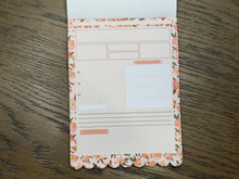 Load image into Gallery viewer, Peach Floral Bible Study Tip-In Notepad