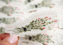 Load image into Gallery viewer, Consider How the Wildflowers Grow Christian Sticker