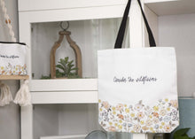 Load image into Gallery viewer, Consider the Wildflowers Tote Bag | Bible Bag for Ladies
