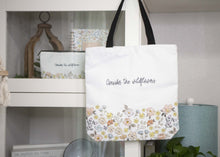 Load image into Gallery viewer, Consider the Wildflowers Tote Bag | Bible Bag for Ladies
