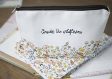 Load image into Gallery viewer, Consider the Wildflowers Pencil Pouch| Bible Study Pencil Bag