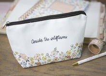 Load image into Gallery viewer, Consider the Wildflowers Pencil Pouch| Bible Study Pencil Bag