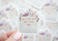 Load image into Gallery viewer, He is the God who sees me Christian Vinyl Sticker
