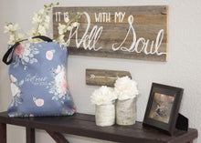 Load image into Gallery viewer, He Restores My Soul Bible Tote Bag | Bible BagBible Tote Bags