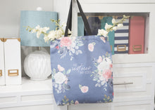 Load image into Gallery viewer, He Restores My Soul Bible Tote Bag | Bible BagBible Tote Bags