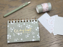 Load image into Gallery viewer, Green Floral Bible Verse Memory Journal