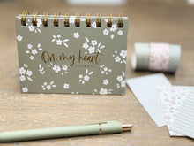 Load image into Gallery viewer, Green Floral Bible Verse Memory Journal