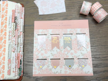 Load image into Gallery viewer, Magnetic Christian Bookmarks Set | Peach Floral