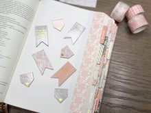 Load image into Gallery viewer, Magnetic Christian Bookmarks Set | Peach Floral
