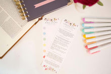 Load image into Gallery viewer, SOAP Bible Study Bookmark | Highlighter Color Code BookmarkScripture Cards