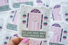 Load image into Gallery viewer, Ask Seek Knock Christian Vinyl Sticker
