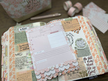 Load image into Gallery viewer, Peach Floral Bible Study Tip-In Notepad
