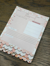 Load image into Gallery viewer, Peach Floral Bible Study Tip-In Notepad
