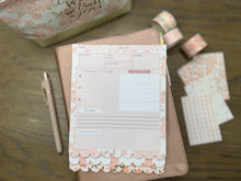 Load image into Gallery viewer, Peach Floral Bible Study Tip-In Notepad
