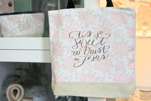 Load image into Gallery viewer, Tis So Sweet Church Bag |Tote Bag for Bible
