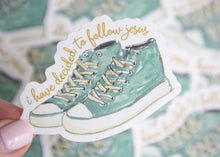 Load image into Gallery viewer, Christian Vinyl Sticker | Cute Tennis Shoes Bible Sticker
