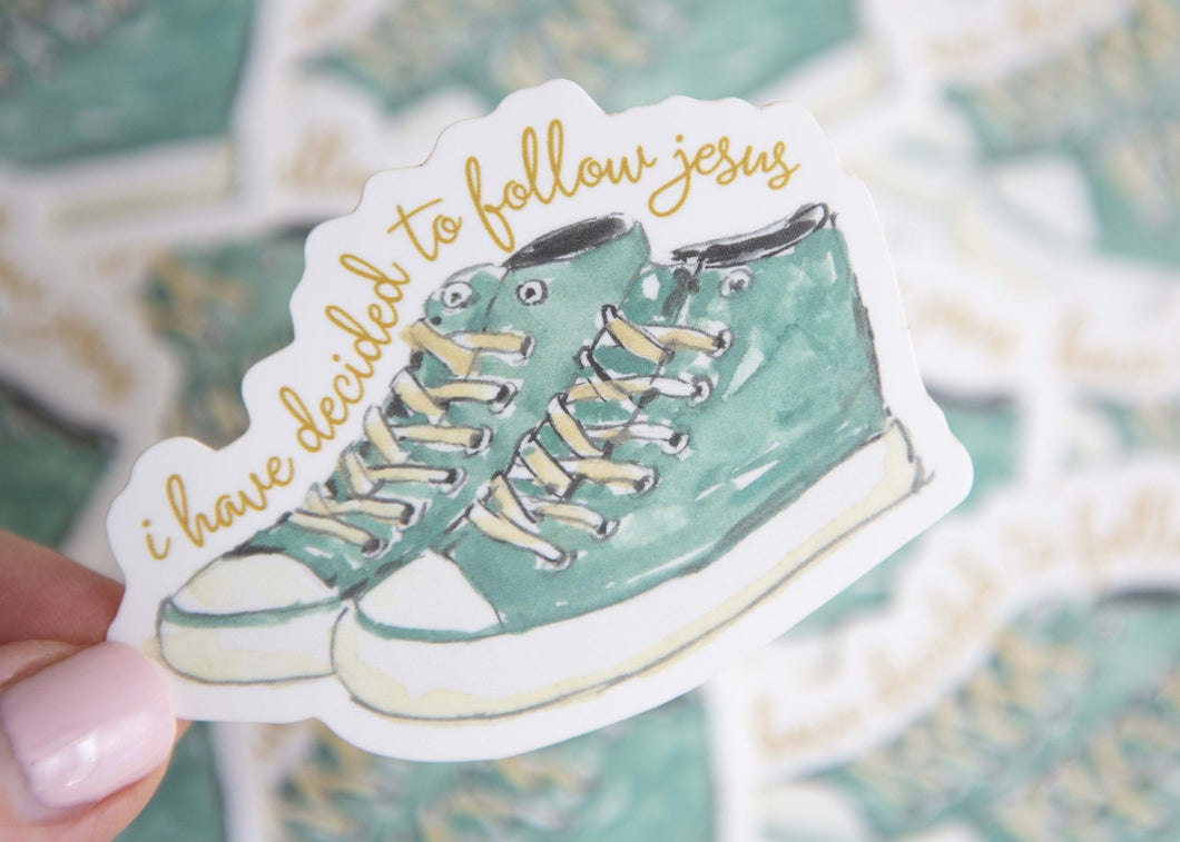 Christian Vinyl Sticker | Cute Tennis Shoes Bible Sticker