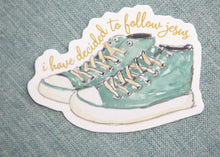 Load image into Gallery viewer, Christian Vinyl Sticker | Cute Tennis Shoes Bible Sticker
