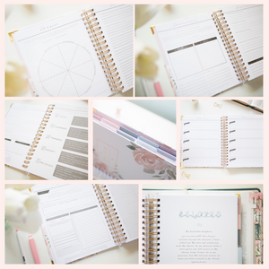 devotional planner for women with weekly faith challenges, goal setting, and reflections